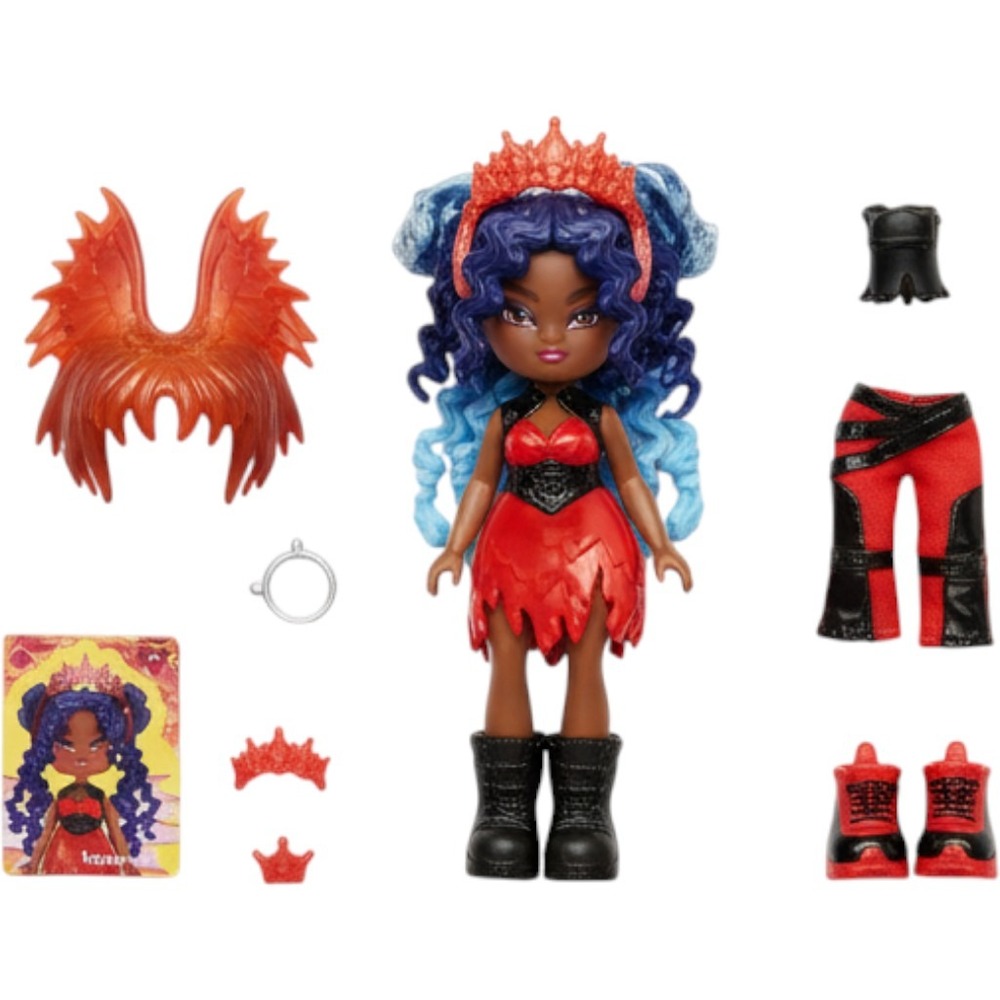 Royale High Series 1 Fire Fairy Doll Set with Exclusive Virtual Item Code New